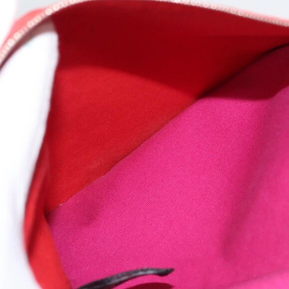 HERMES Bora Bora Pouch MM Pouch Canvas Pink Silver Auth ac3752 - Picture 12 of 16